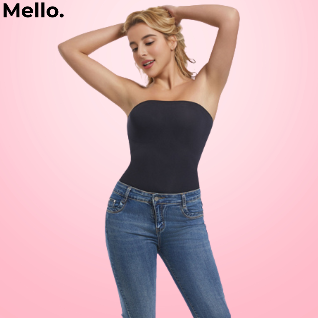 Mello. Snatché בגד גוף סטרפלס מחטב דגם ג'יין - "את כבר לא מתחבאת. את זורחת."